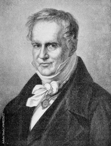 Portrait of Friedrich Wilhelm Heinrich Alexander von Humboldt Prussian geographer, naturalist, explorer and exponent of Romanticism founder of biogeography