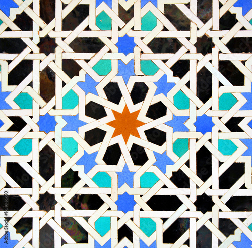 Tiles mosaic in Arab Style, background