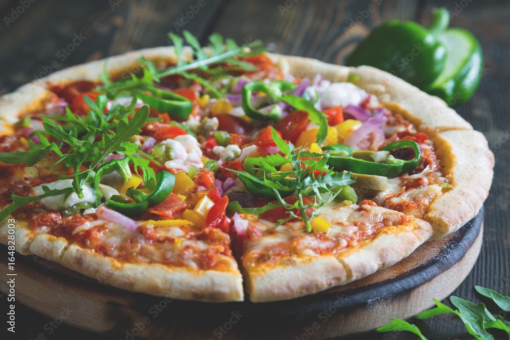 Vegetarian pizza Vegetarian pizza