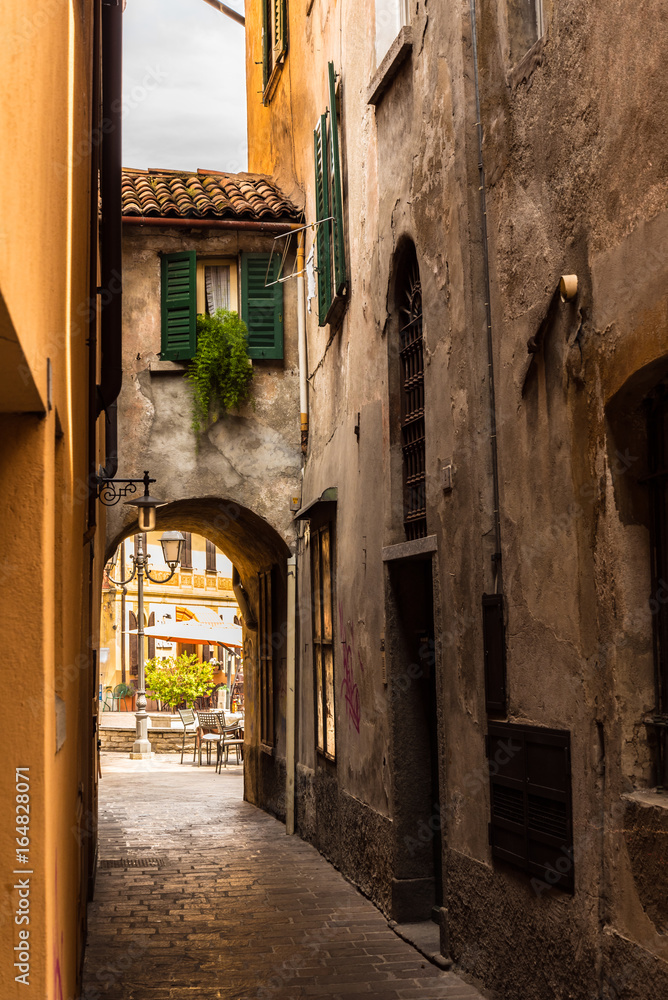 Obraz premium View of Menaggio old street. Province Como. Italy