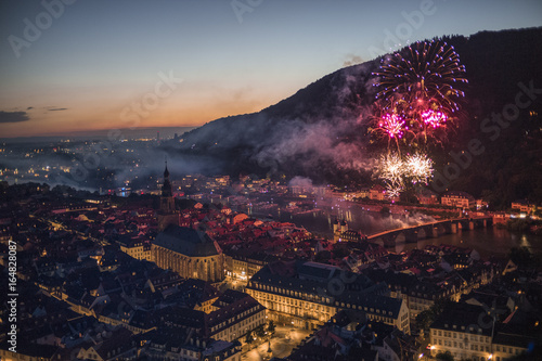 Heidelberg Feuerwerk Nacht 