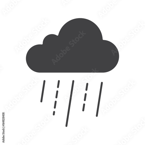 Rainy cloud glyph icon