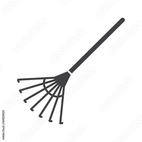 Rake glyph icon