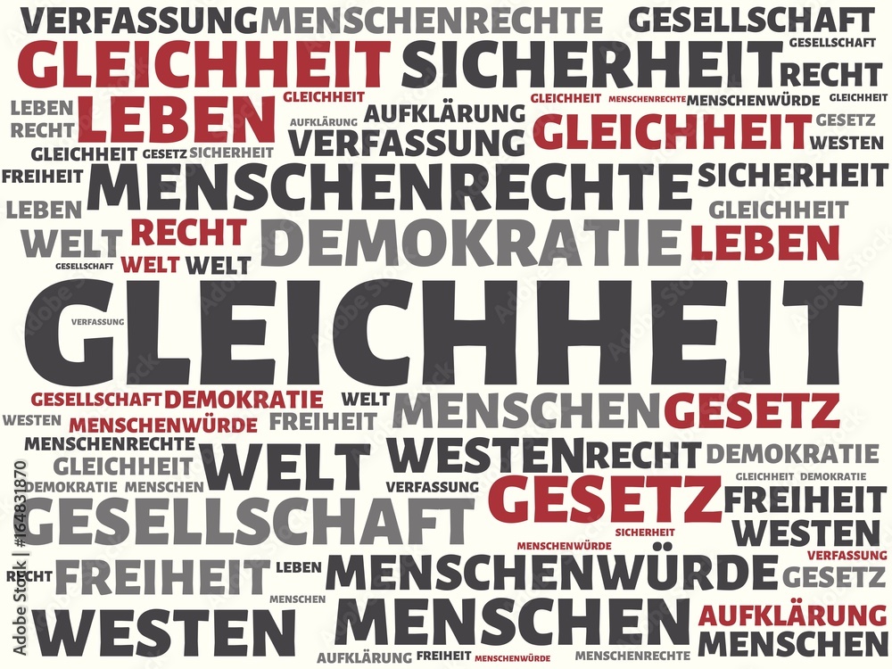 GLEICHHEIT - UNGLEICHHEIT - Bilder mit Wörtern aus dem Bereich Wertegemeinschaft, Wort, Bild, Illustration GLEICHHEIT - UNGLEICHHEIT - Bilder mit Wörtern aus dem Bereich Wertegemeinschaft, Wort, Bild, Illustration