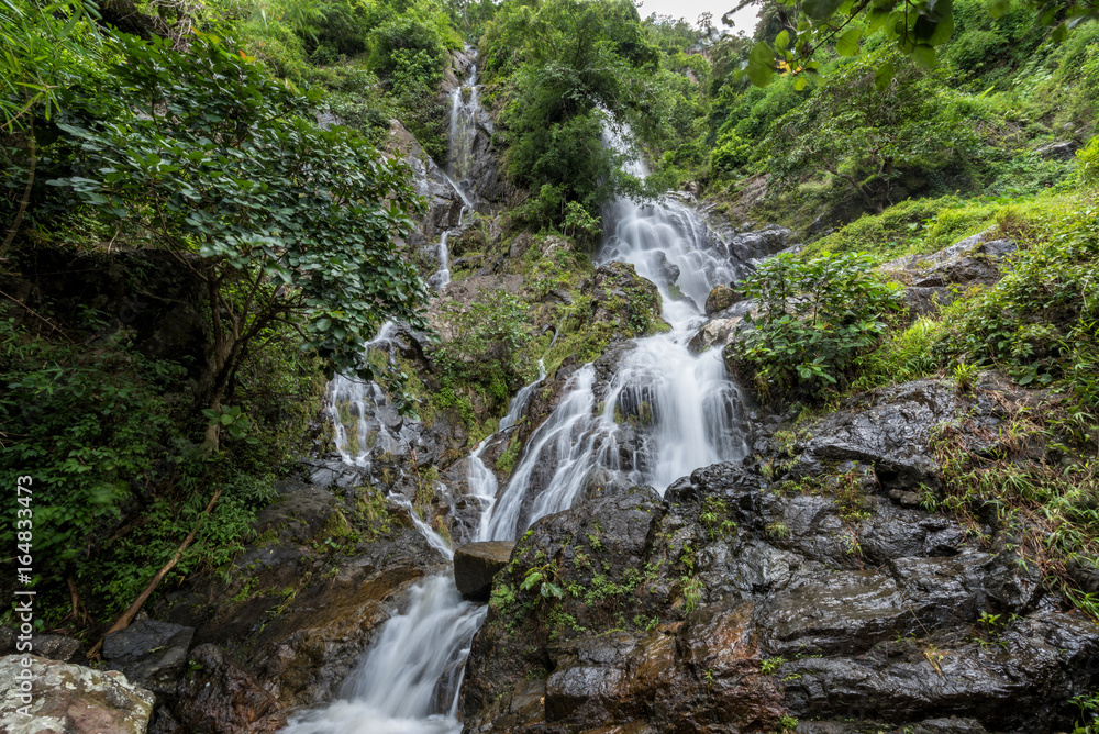 Krok-E-Dok waterfall and rain forest on mountain in Khao Yai National park, Thailand. Krok-E-Dok waterfall and rain forest on mountain in Khao Yai National park, Thailand.