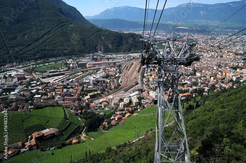 City of Bolzano, Italy - View of town from cableway