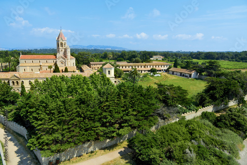 Lerins Abbey in Saint-Honorat island, France photo