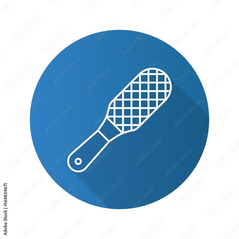 Foot rasp flat linear long shadow icon Foot rasp flat linear long shadow icon