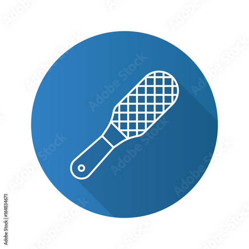 Foot rasp flat linear long shadow icon