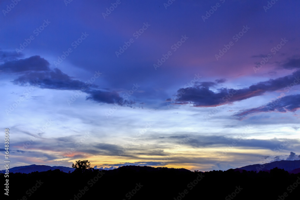 sky background, the sunrise with soft-focus and over light sky background, the sunrise with soft-focus and over light