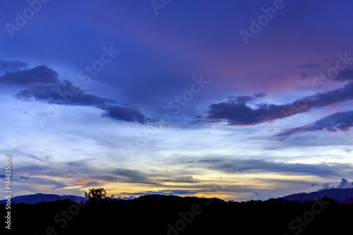 sky background, the sunrise with soft-focus and over light