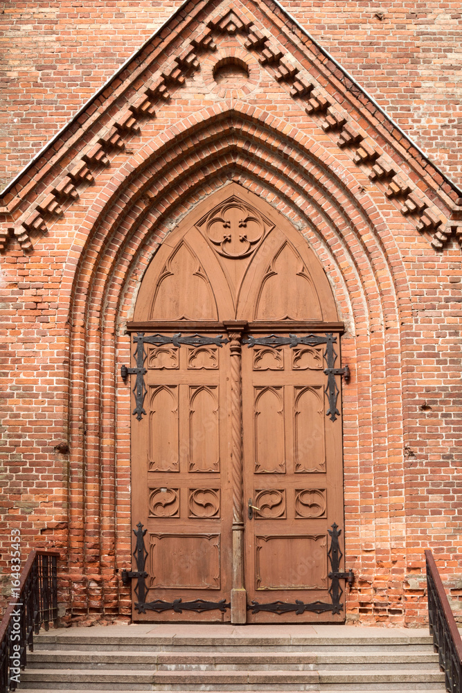 Catholic church front entrance