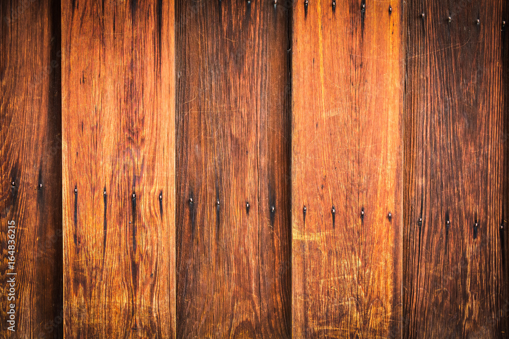 Naklejka premium Wooden wall background