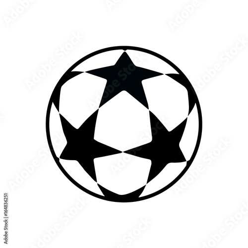 Soccer ball icon isolated. Football games symbol. Soccer ball logo for Brochure, flyer, banner graphic design. Soccer ball stars vector.