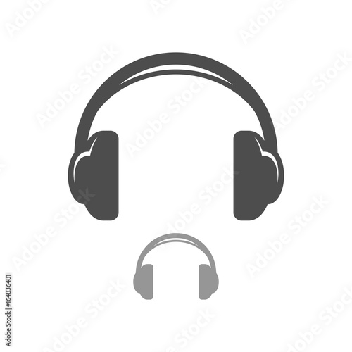 Headphone Flat Simple Icons (Dark Version)