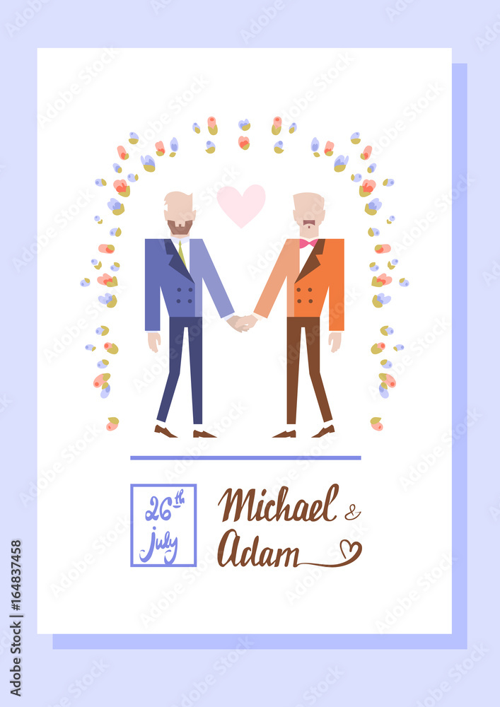 Gay couple getting married.
