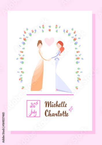 Lesbian couple getting married.