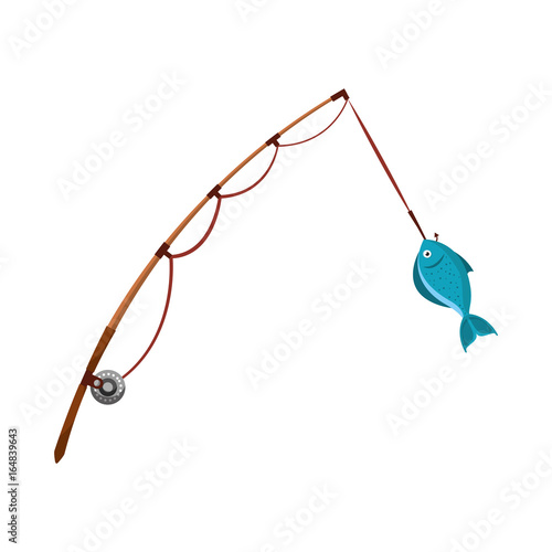 fishing rod isolated icon vector illustration design
