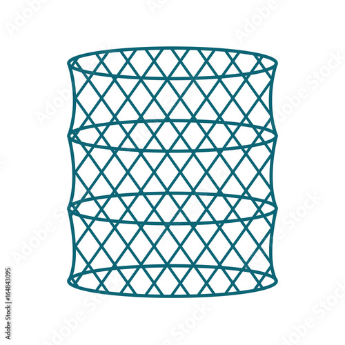 Fish trap isolated icon vector illustration design