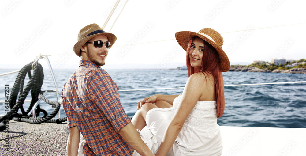 lovers on yacht 