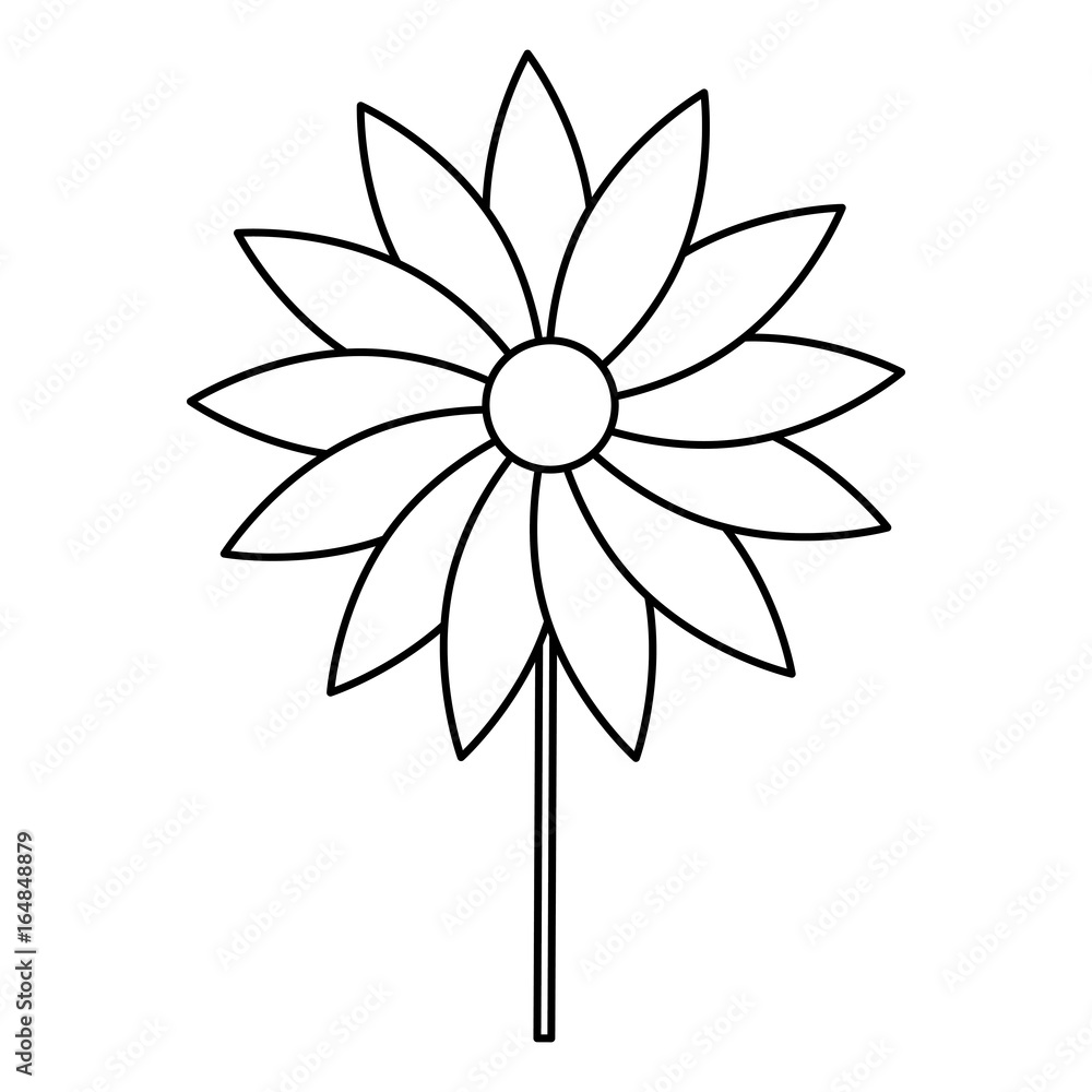 cute flower decorative icon vector illustration design