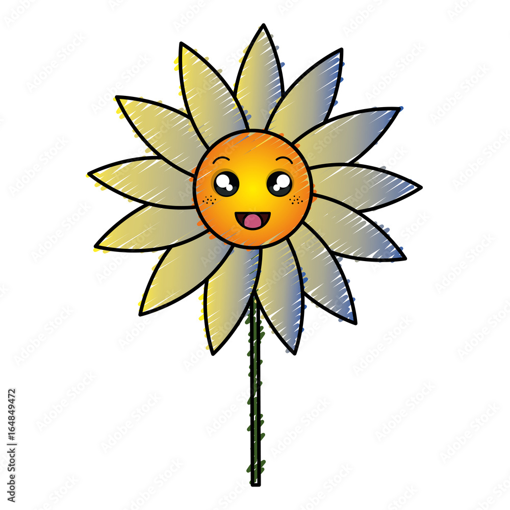 cute flower decorative kawaii character vector illustration design cute flower decorative kawaii character vector illustration design