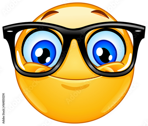 Emoticon with eyeglasses