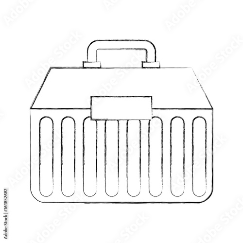 Fishing kit box icon vector illustration design