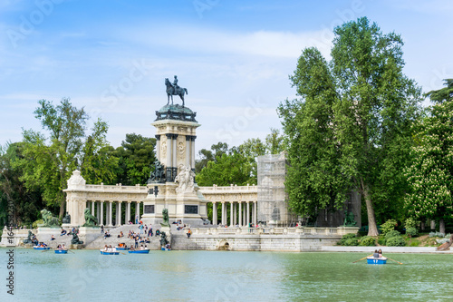 MADRID, SPAIN - April 20, 2017: Monumento Alfonso XII in Madrid