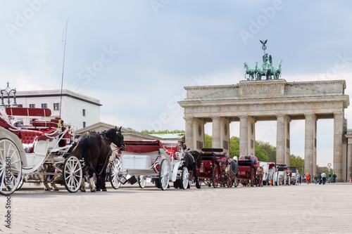 Photography Horses with carriage at Brandenburger tor