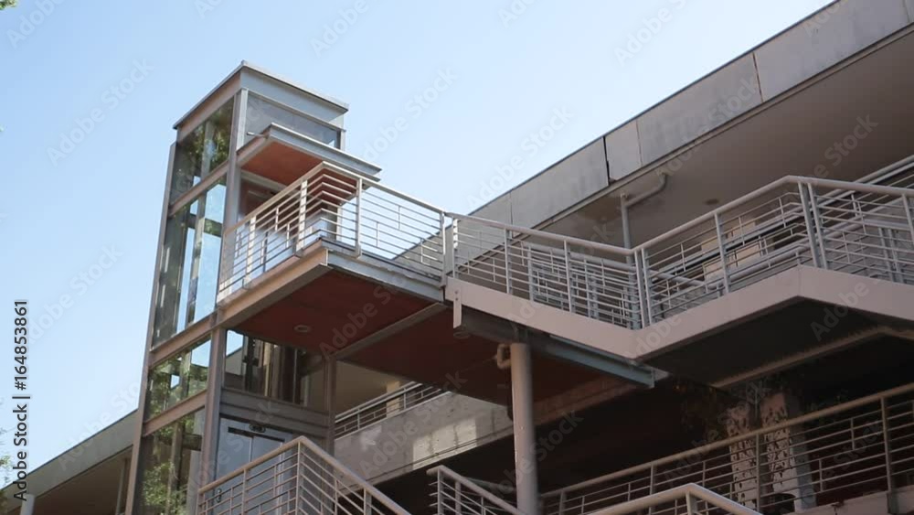 Campus building stairwell Campus building stairwell