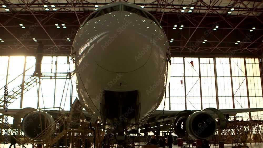 custom made wallpaper toronto digitalAirplane nose in hanger