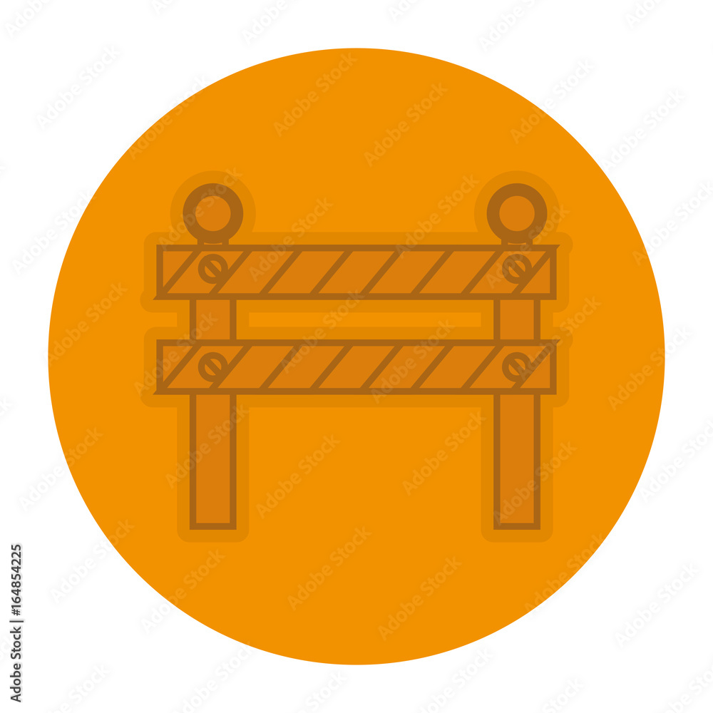 Obraz premium construction fence signal icon vector illustration design