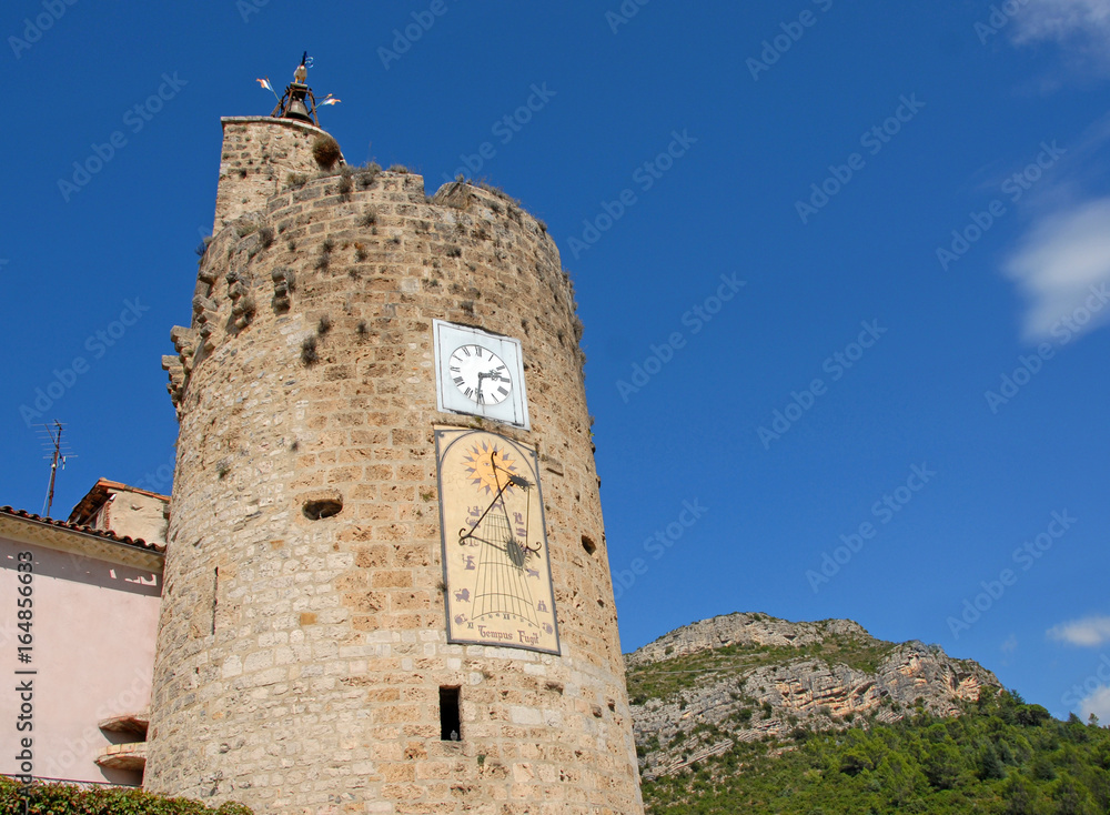 The clocktower in Anduze