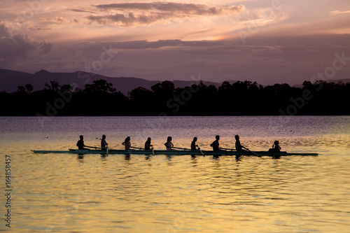 Rowers at sunset © Dillon