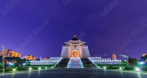 Chiang Kai-shek Memorial Hall Station in taipei taiwan timelapse