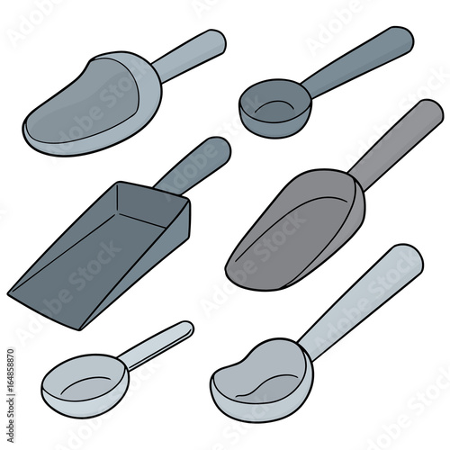 vector set of scoops