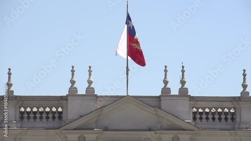 Chilean flag waving  photo