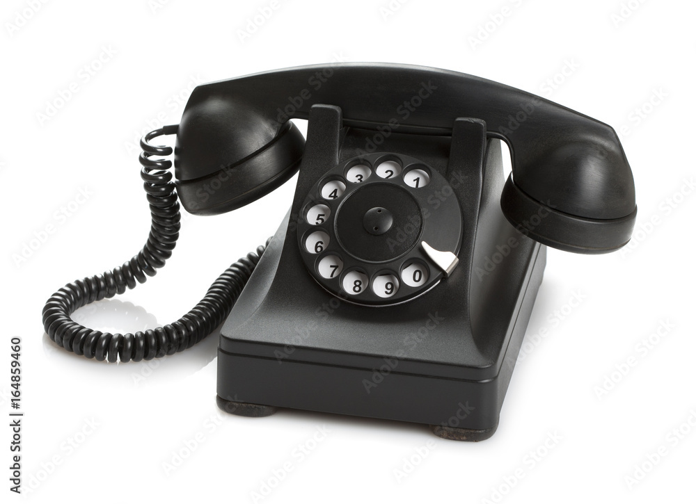 old telephone isolated on white background old telephone isolated on white background