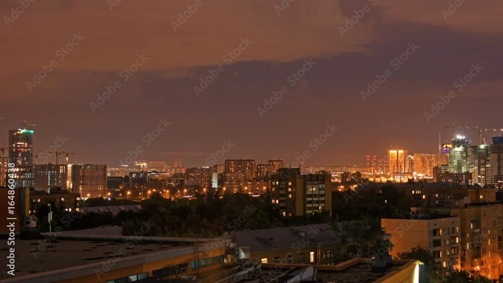 Skyline Moscow Fili. Timelapse. 30fps Night. Skyline Moscow Fili. Timelapse. 30fps Night.