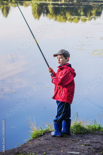 summer fishing on the pond