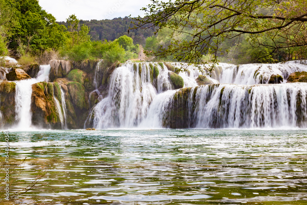 Krka waterfall in the Croatian national park Krka waterfall in the Croatian national park