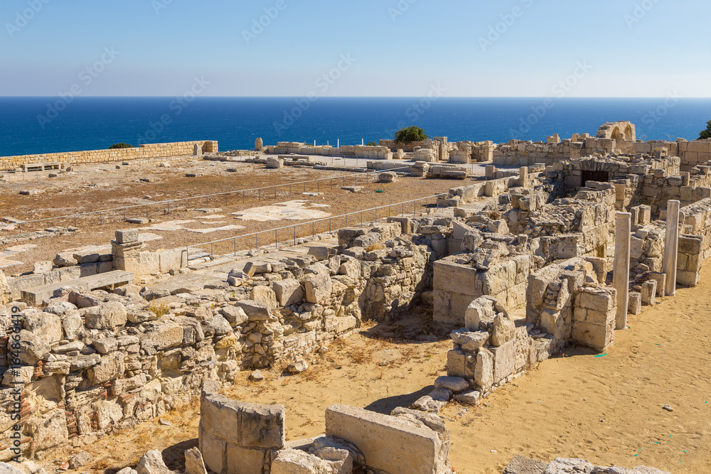 View of the ancient ruins of the city - state Kourion in Limassol,  Cyprus