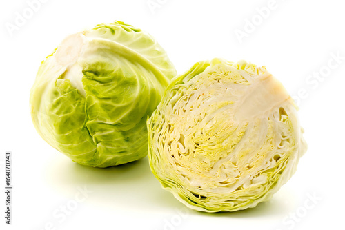 Green cabbage closeup isolated © innafoto2017
