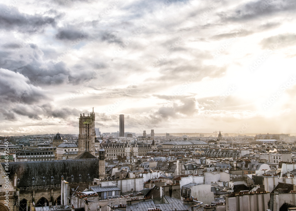 Paris view from Pompidou Centre