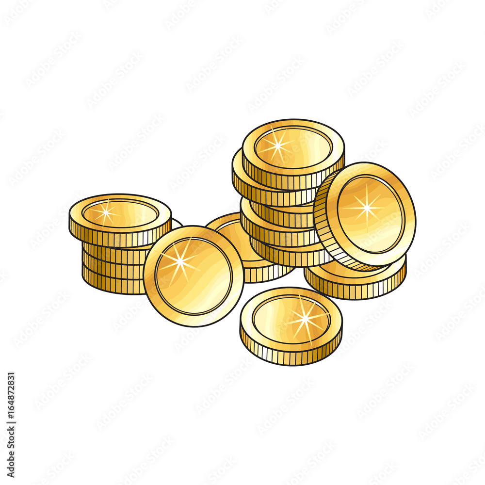 Gold Coins Drawing