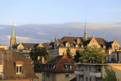 Zürich: Kantonschule Wiedikon, Schule Bühl, Bühlkirche photo