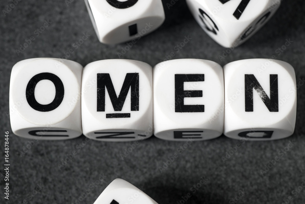 word omen on toy cubes word omen on toy cubes