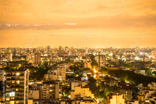 Panoramic view of Buenos Aires at night 