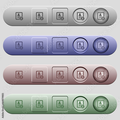 Compress contact icons on horizontal menu bars